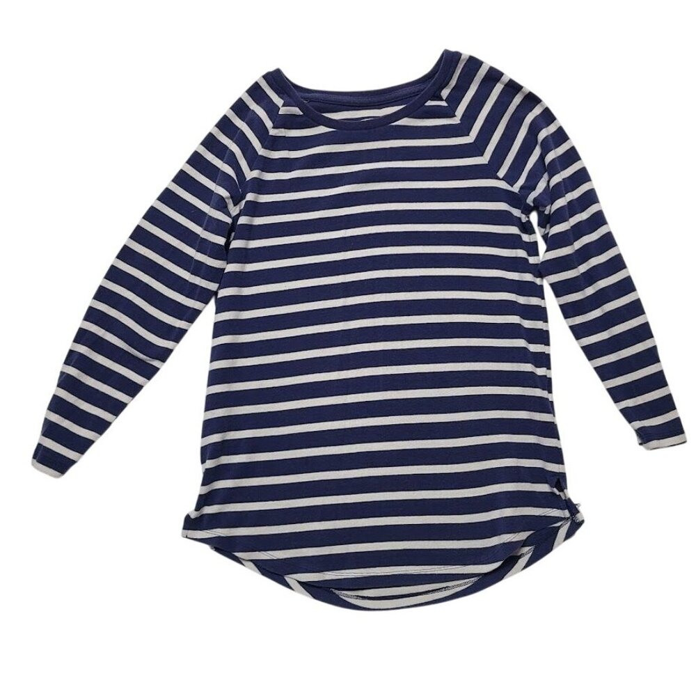 Old Navy Womens XS Blue White Striped Long Sleeve Top